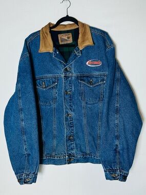 Vintage Canada Sportswear Formula Denim Jean Jacket XL Fleece Lined Trucker Coat